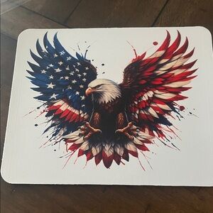 Patriotic Eagle Mouse Pad 8” X 9 1/2 “